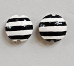 Black and White Striped Bead 