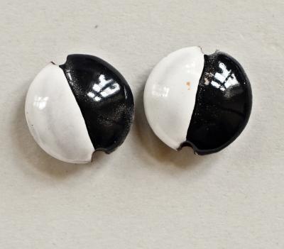 Half Black and White Beads 