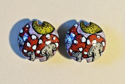 Crazy Mushrooms, Lentil Beads 