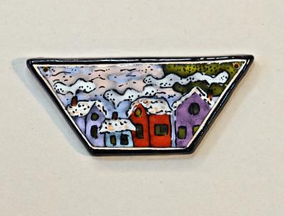 Cloudy Town , Trapezoid Pendant 