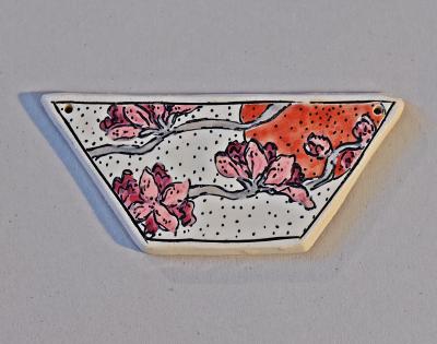 Cherry Blossom, Trapezoid Pendant 