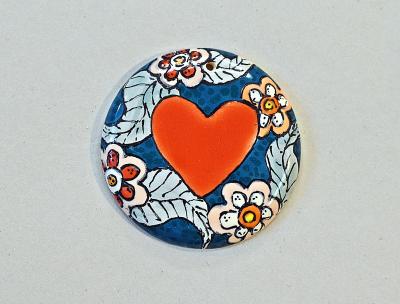 Heart Design, Round Pendant