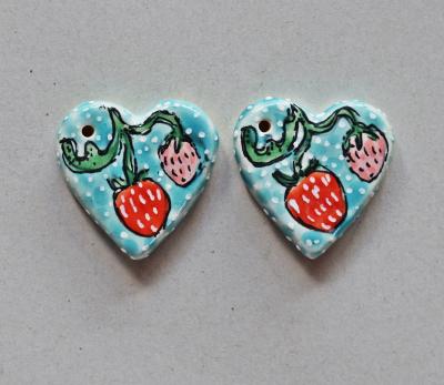 Strawberries, Small Pendants 